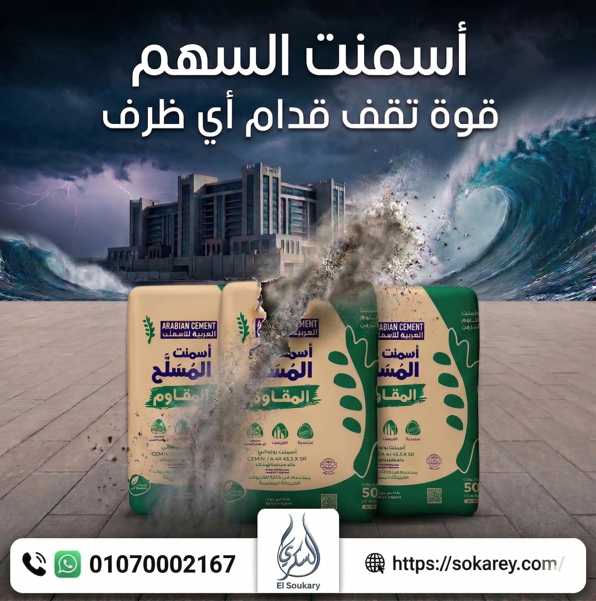 أسمنت السهم… لما القوة تبقى قرارك 💪🌊