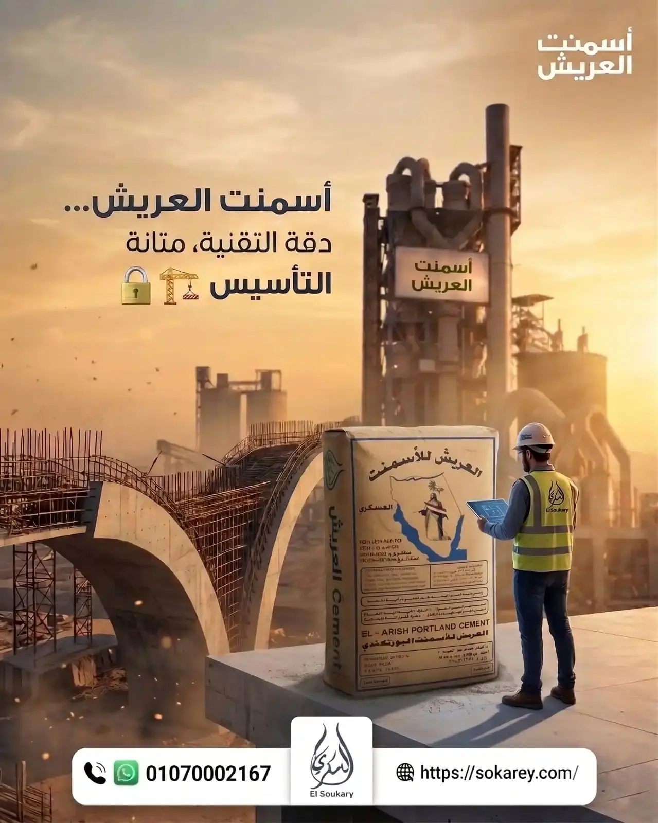 🏗️ أسمنت العريش… الأساس اللي بيصنع الفرق