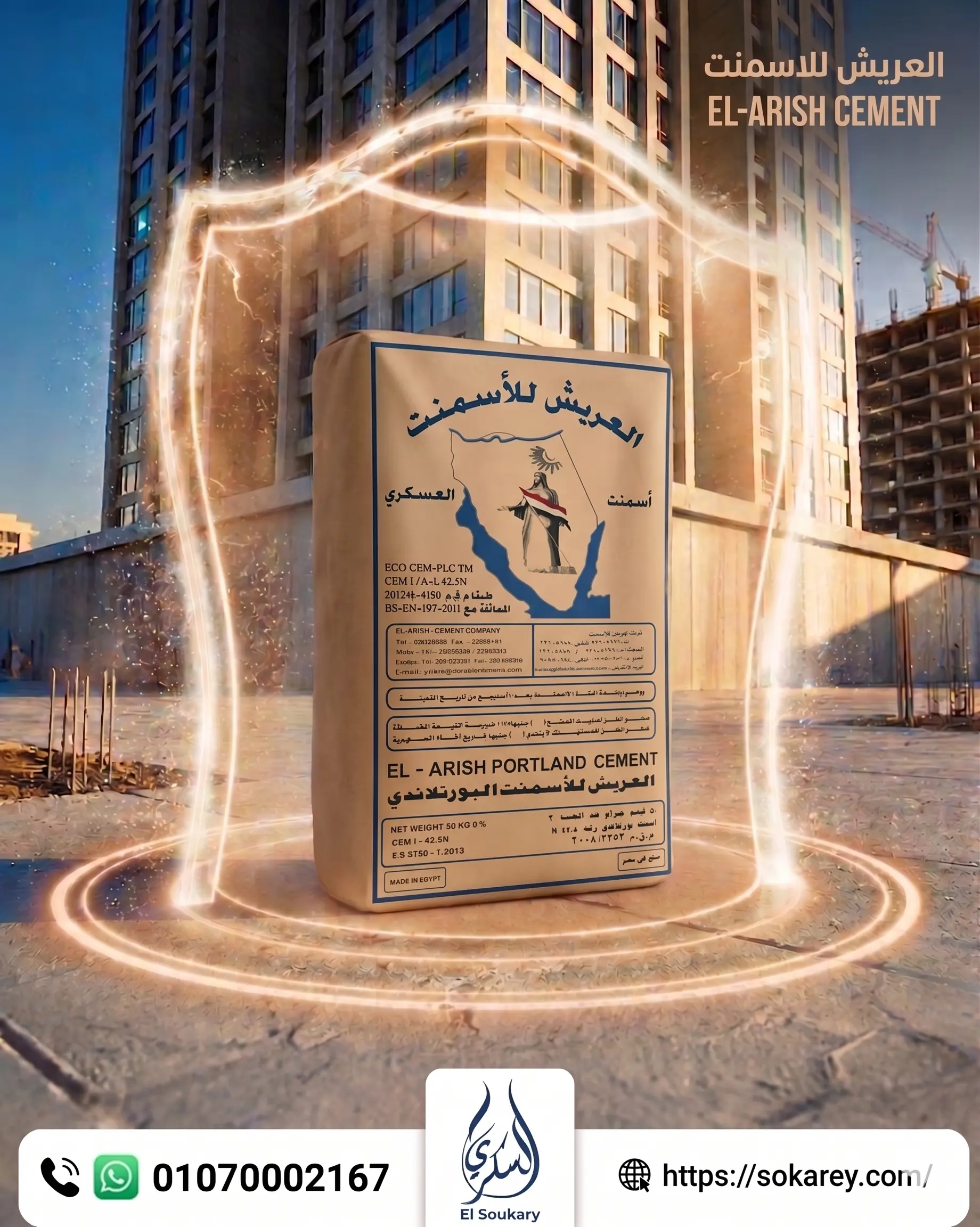 العريش للأسمنت... دعم مستمر لمراحل البناء المختلفة