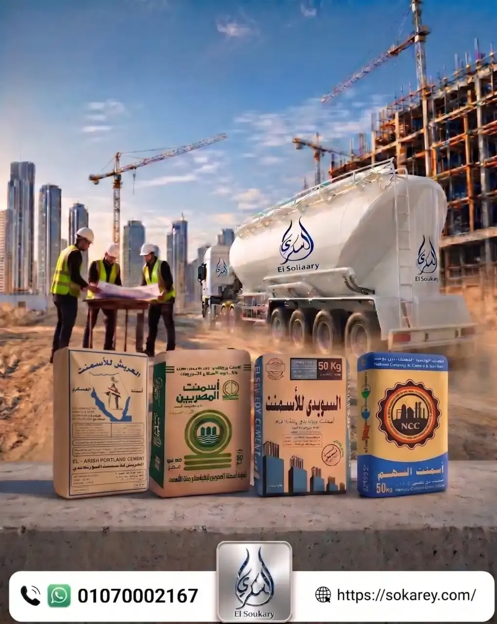 شركة السكري... حلول متكاملة لتوريد الأسمنت لمختلف المشروعات الإنشائية